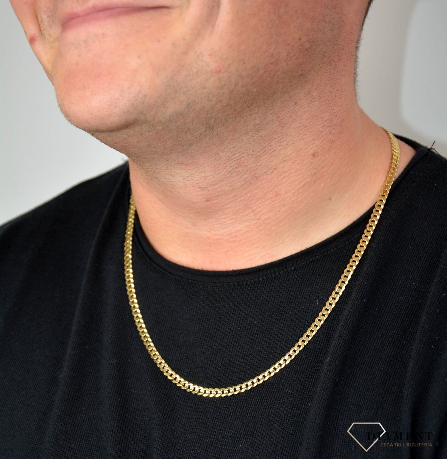 Złoty łańcuszek 585 pancerka 4,5 mm LA 532B 585 4,5mm ✅ Złoty łańcuszek o klasycznym splocie pancerki wykonany z najwyższej jakości złota próby 585.jpg